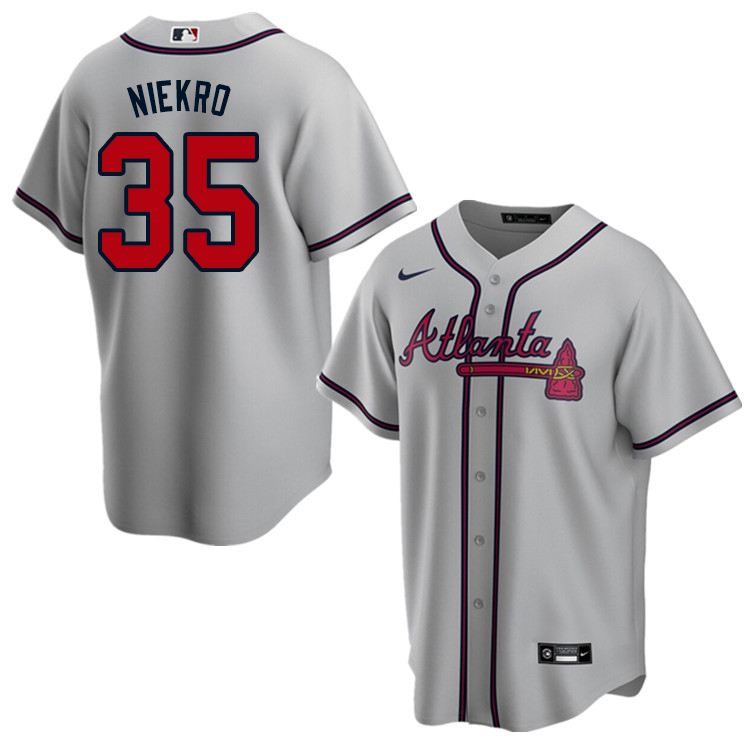 Nike Men #35 Phil Niekro Atlanta Braves Baseball Jerseys Sale-Gray